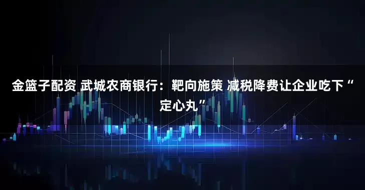 金篮子配资 武城农商银行：靶向施策 减税降费让企业吃下“定心丸”